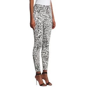 NWT Hudson Barbara Super Skinny High-Rise Jeans in Washed Leopard Print